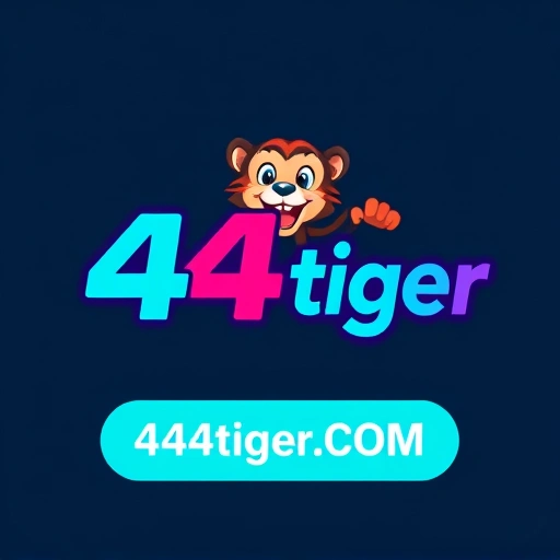 Imagem promocional da 444tiger mostrando a plataforma de cassino online, interface de jogos e vantagens exclusivas